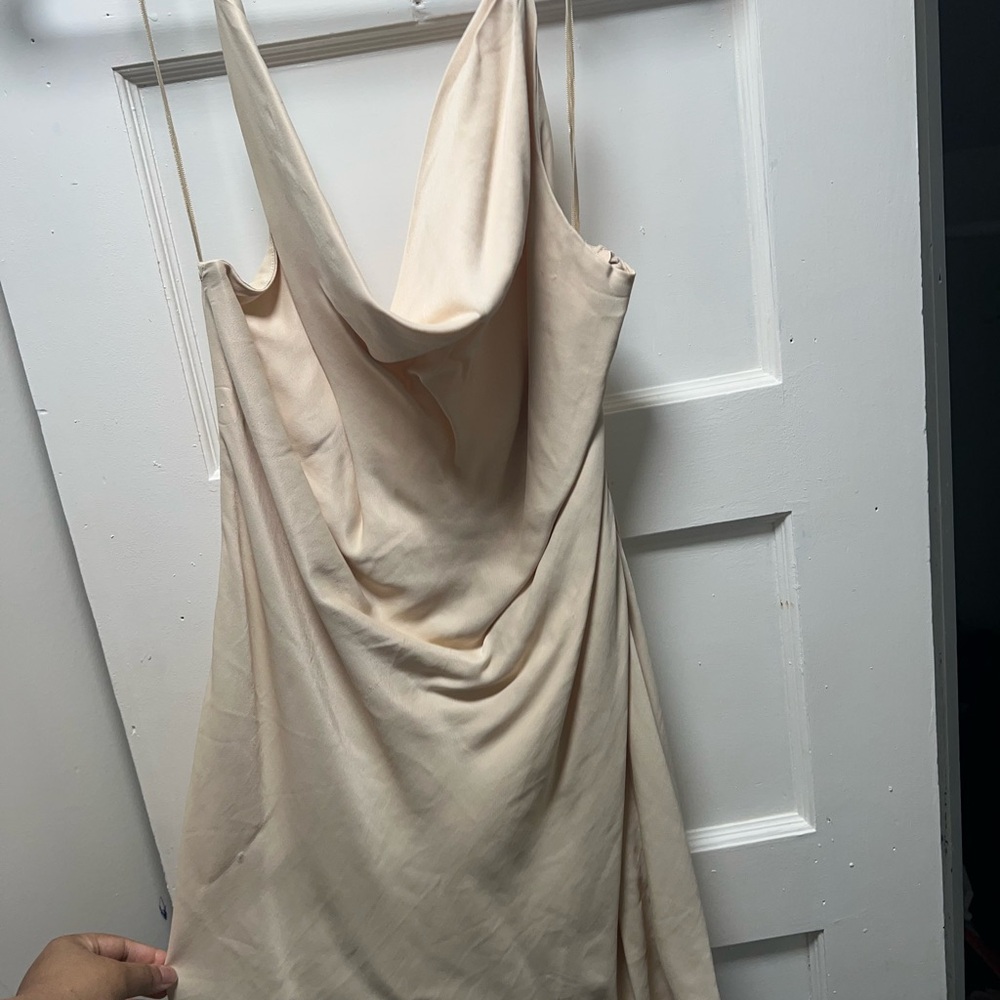 Zara Cream Backless Dress